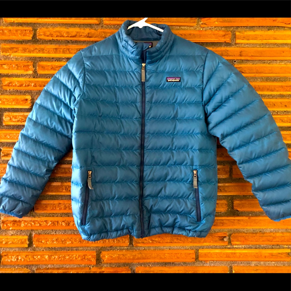 Patagonia puffer blue down jacket